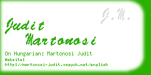 judit martonosi business card